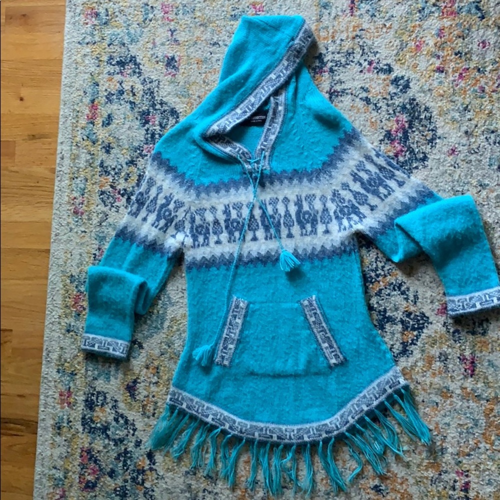 Super soft alpaca poncho